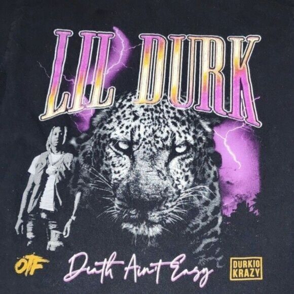 Lil‎ Durk UO Death Ain't Easy Tee Shirt T-Shirt M - Picture 3 of 9